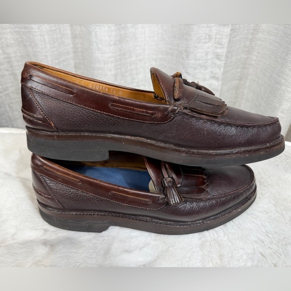 E.T. Wright men’s tassel loafers in a rich br main image 6